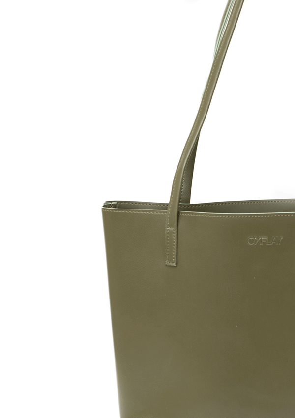 Olive Tote Bag (with zip)
