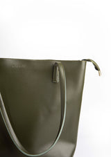 Olive Tote Bag (with zip)