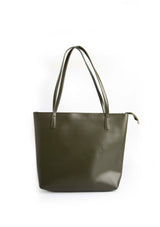 Olive Tote Bag (with zip)